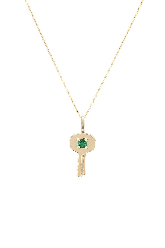 view 2 of 3 COLLAR HOME SWEET HOME in 10k Gold & Emerald