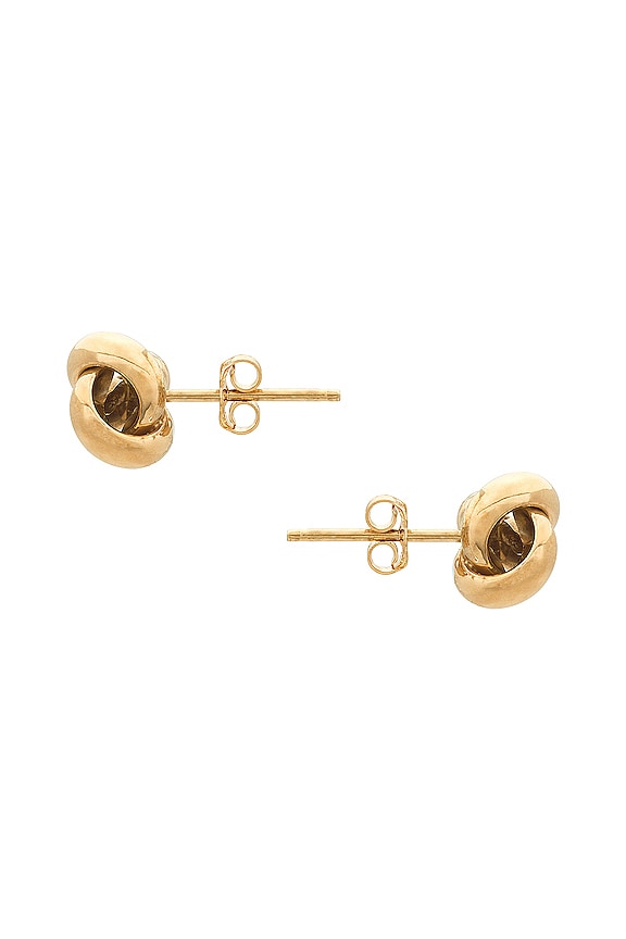 view 2 of 2 Puffed Knot Stud Earrings in 14k Yellow Gold