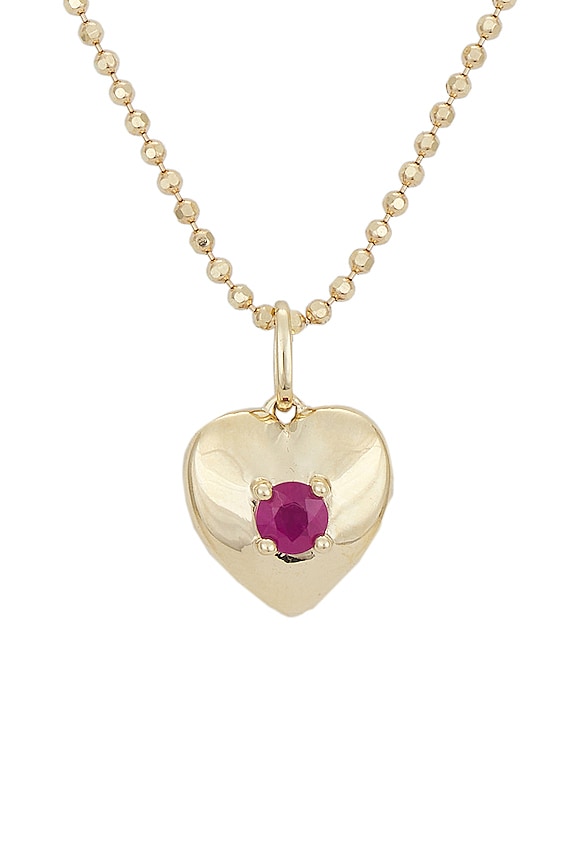 view 2 of 3 HEART AND SOUL ネックレス in 10k Yellow Gold & Ruby