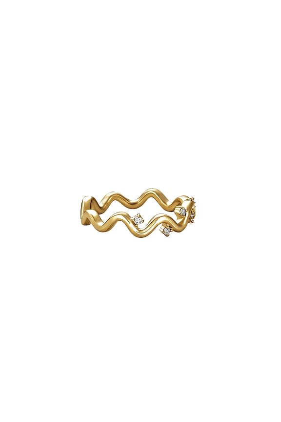 view 2 of 4 Harbor Lights Ring in 10k Yellow Gold & White Diamond