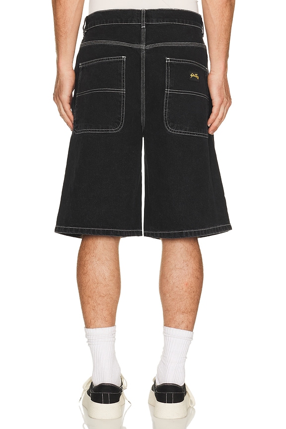 view 2 of 5 Wide Shorts in Washed Black Denim