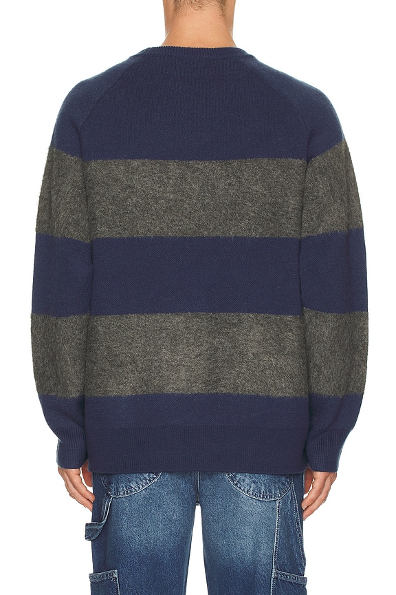 view 2 of 4 PULL in Navy & Charcoal Border Stripe