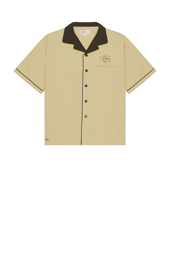view 1 of 2 Short Sleeve Bowling Shirt in Eucalyptus