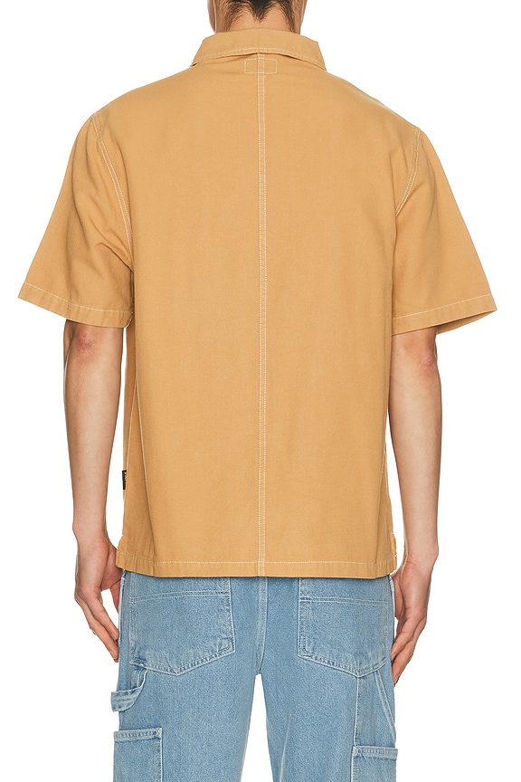 view 2 of 4 Short Sleeve Painter Shirt in Apple Cinnamon Canvas