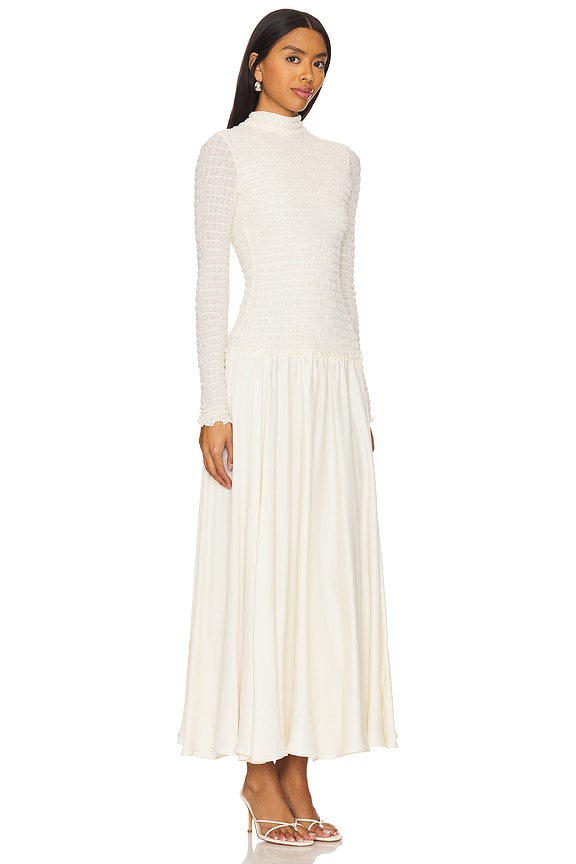 view 2 of 3 Feja Open Back Midi Dress in Ecru