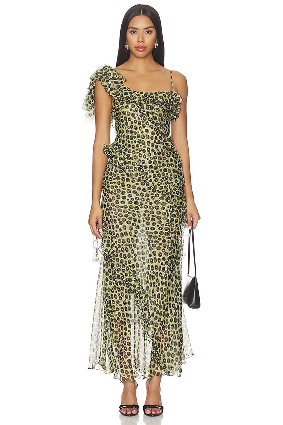 view 2 of 5 VESTIDO MONICA  in Dark Green Multi