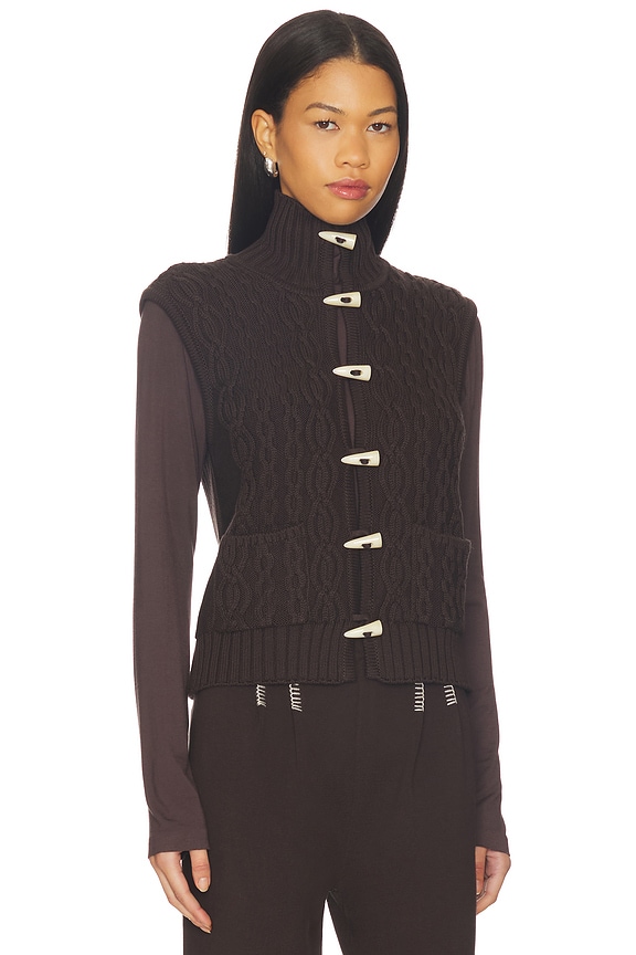 view 2 of 4 Lesna Cardigan in Brown