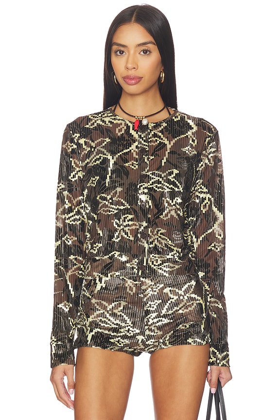 view 2 of 6 Poli Cardigan in Brown & Ecru