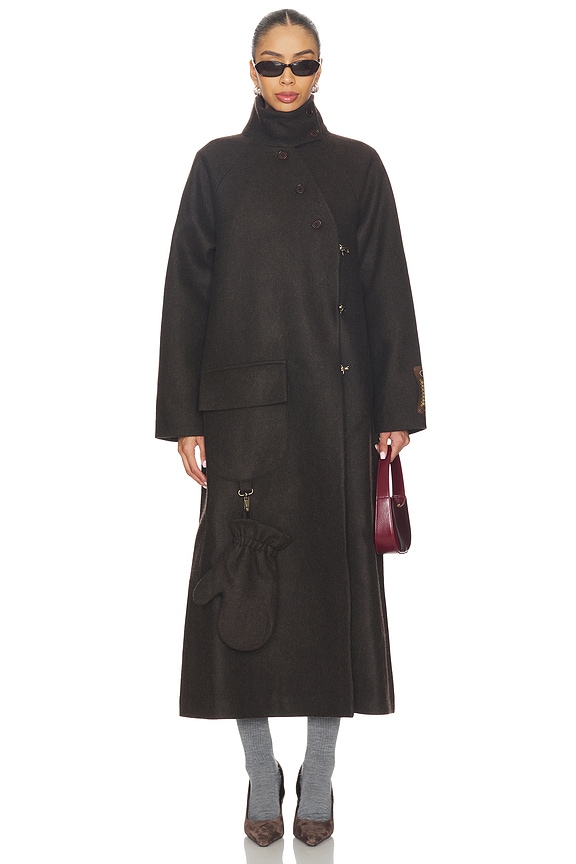 view 2 of 6 Wilma Coat in Dark Brown