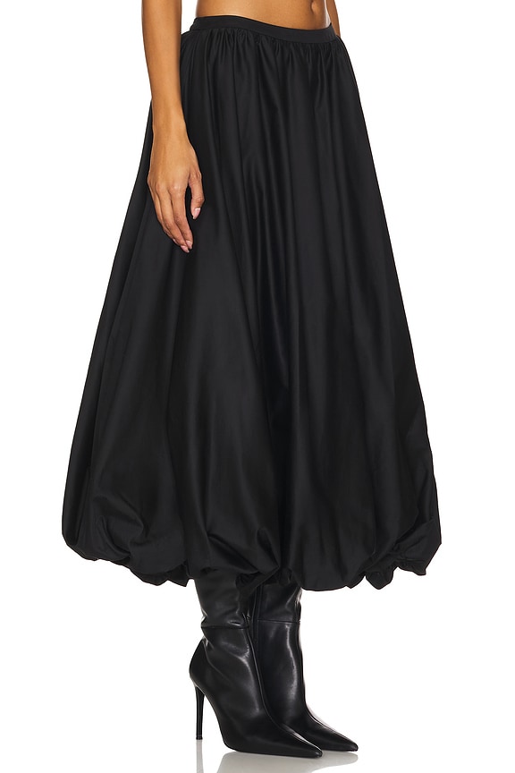 view 2 of 6 Balu Cotton Puffball Maxi Skirt in Black