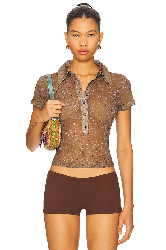 view 1 of 5 Asne Polo Top in Multi