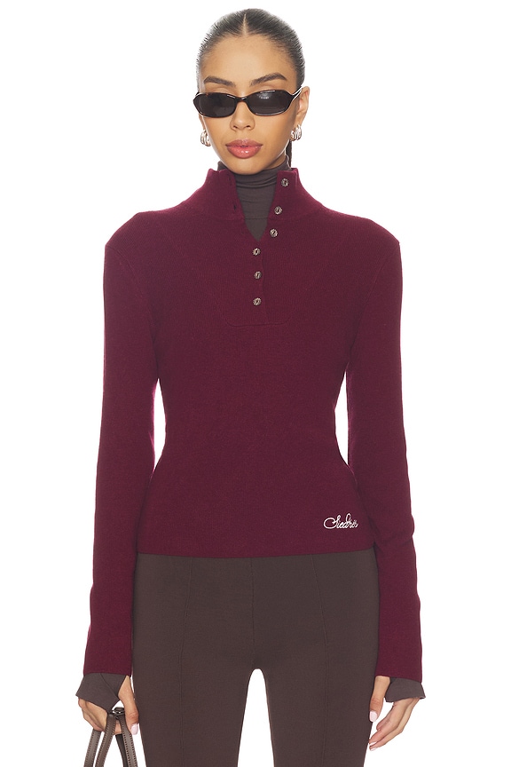 view 2 of 6 Elora Top in Burgundy