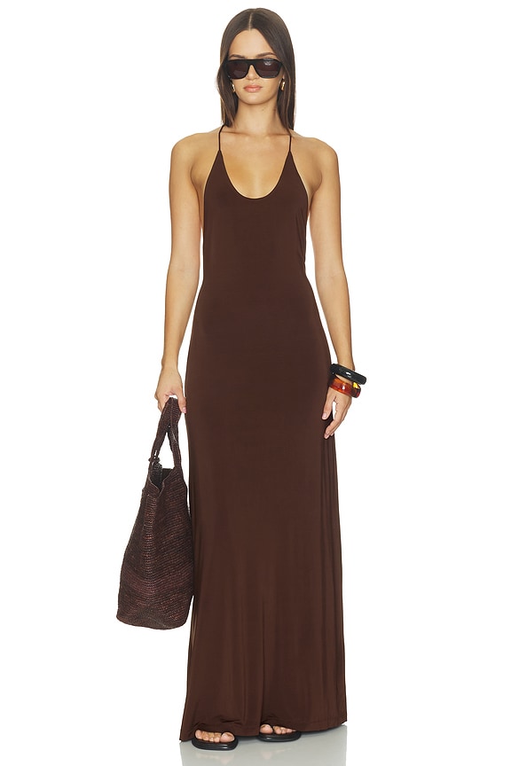 view 2 of 6 VESTIDO THALIA in Chocolate Brown