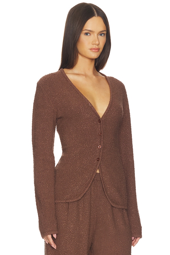 view 2 of 6 CÁRDIGAN SAMITA in Chocolate Brown
