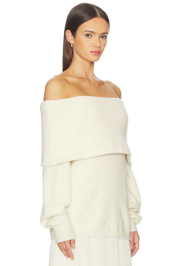 view 2 of 6 Saffiyya Off The Shoulder Sweater in Ivory