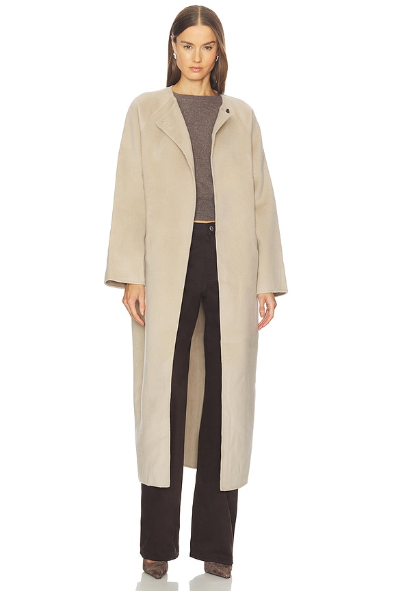 view 2 of 7 Octavia Coat in Grey Beige