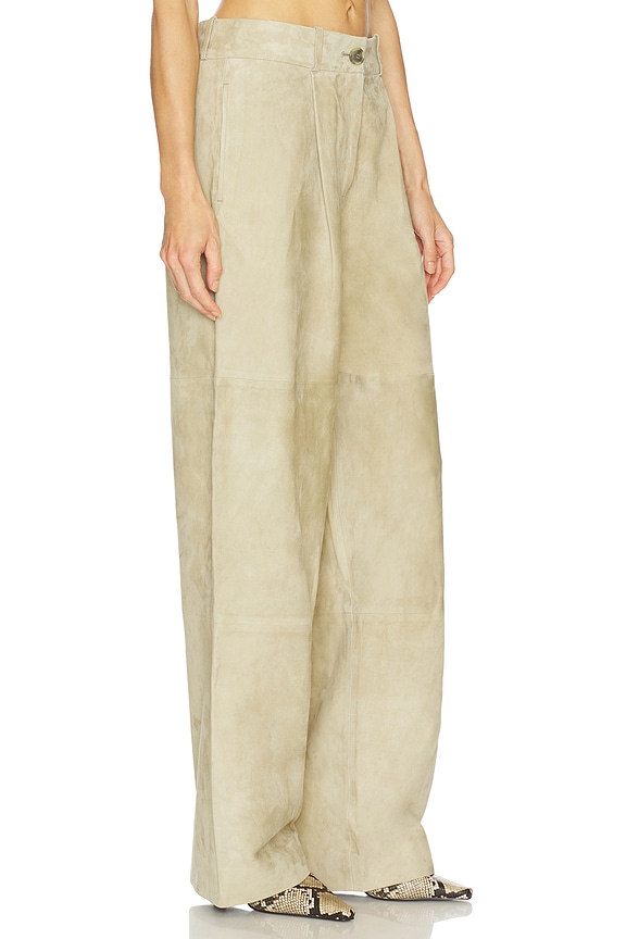 view 2 of 8 Kiwi Suede Trouser in Sage Green