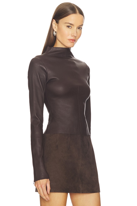 view 2 of 4 Ethan Top in Chocolate