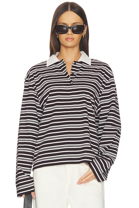 view 1 of 6 Westley Top in Brown Stripe