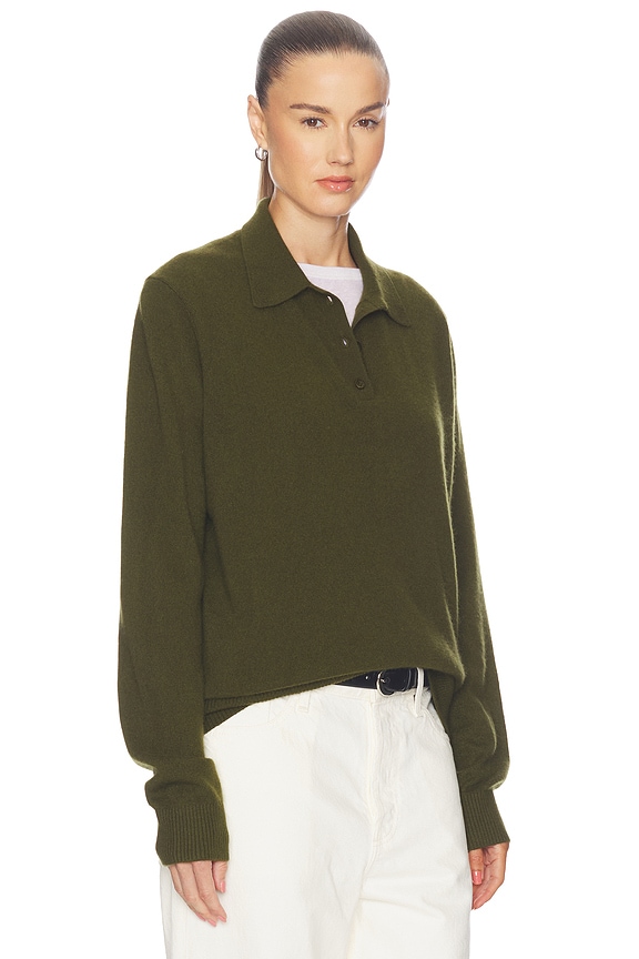 view 2 of 6 Embla Cashmere Polo in Dark Moss
