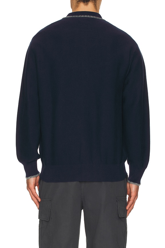 view 2 of 5 Blanket Stitch Cardigan in Navy