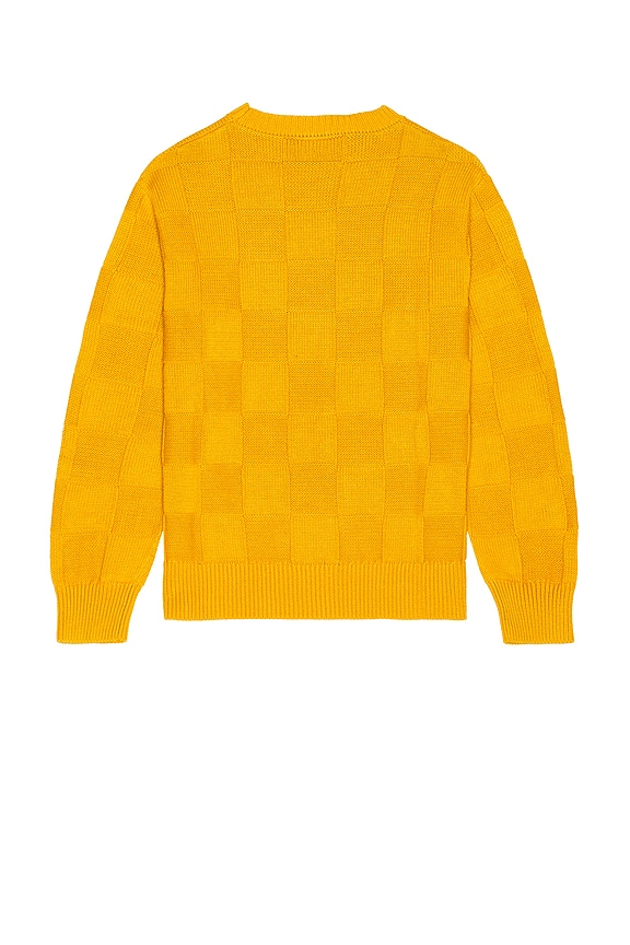 view 2 of 4 Check Knit Crewneck Sweater in Ochre