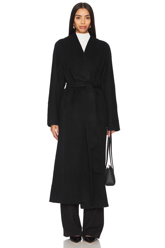 view 2 of 4 ABRIGO CON CINTURÓN MIREIO in Black