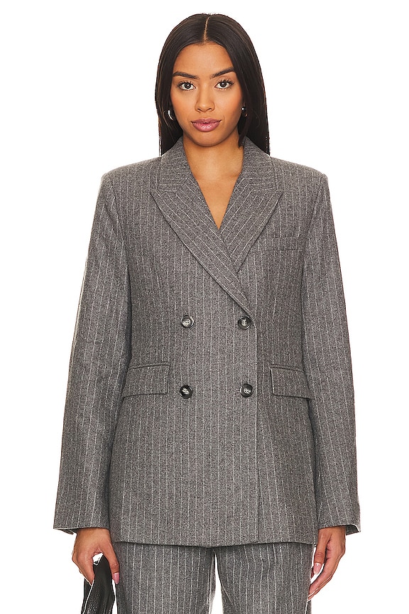 view 2 of 6 Roen Suit Jacket in Heather Grey Stripe