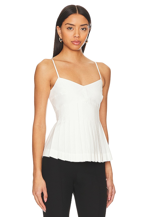 view 2 of 4 Alma Pleated Top in Off White
