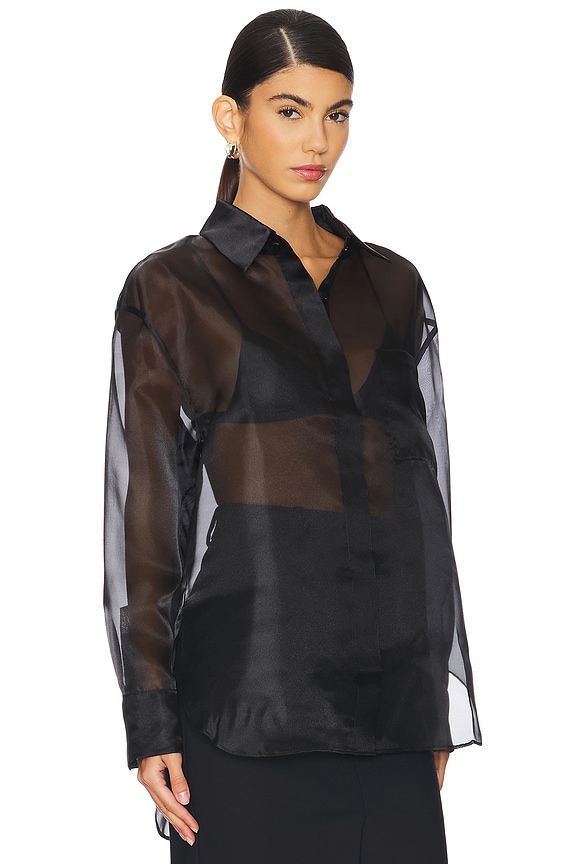 view 2 of 4 Amber Organza Shirt in Black