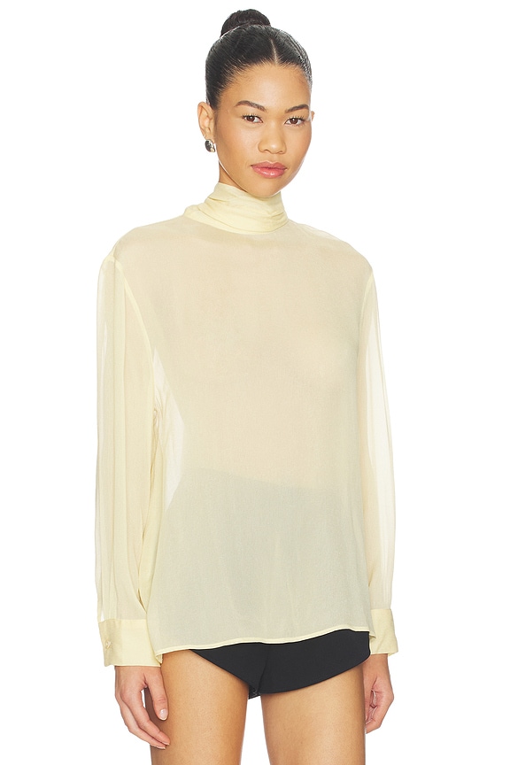 view 2 of 5 Celine Blouse in Pale Yellow