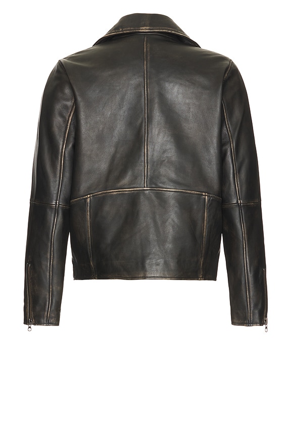 view 2 of 4 Sacobain Biker Jacket in Washed Brown