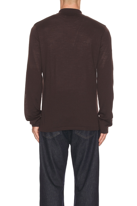 view 2 of 4 POLO MANCHES LONGUES SAROWAN in Black Coffee