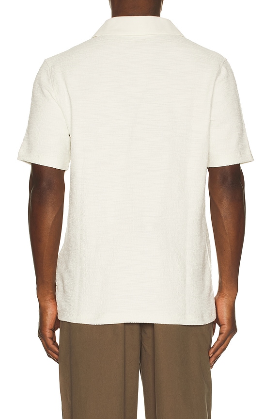 view 2 of 4 Samac V-Neck Polo in Clear Cream