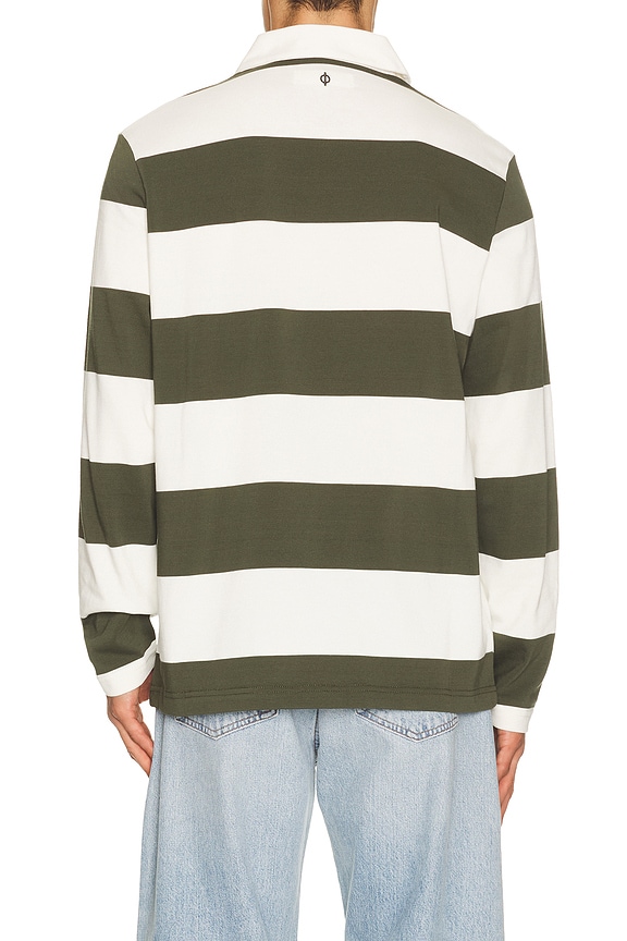 view 2 of 5 Sakevin X Polo Long Sleeve in Forest Night Stripe