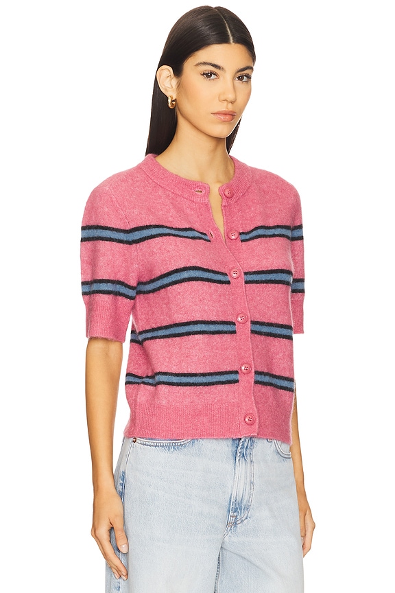 view 2 of 4 Sanoura Short Sleeve Cardigan in Rose Wine St.