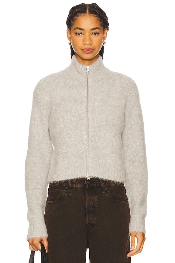 view 2 of 5 Sajeanne Cardigan in Light Grey Melange