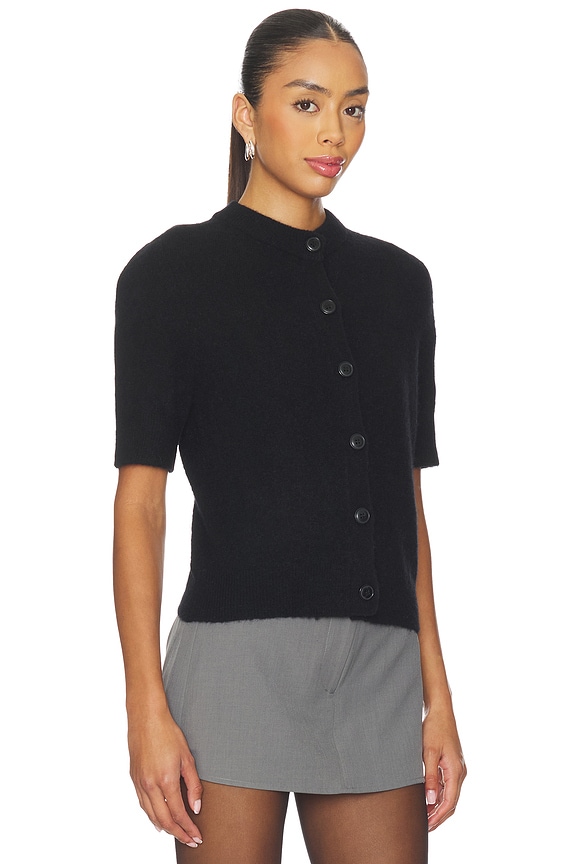 view 2 of 4 Sanoura Short Sleeve Cardigan in Black