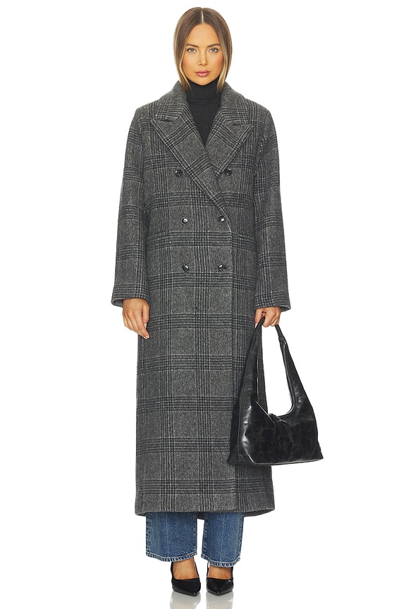 view 2 of 5 MANTEAU SAJILLA in Grey Check