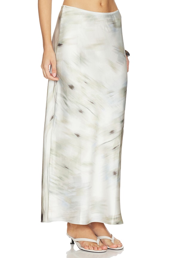 view 2 of 6 Saagneta Long Skirt in Botanical Green