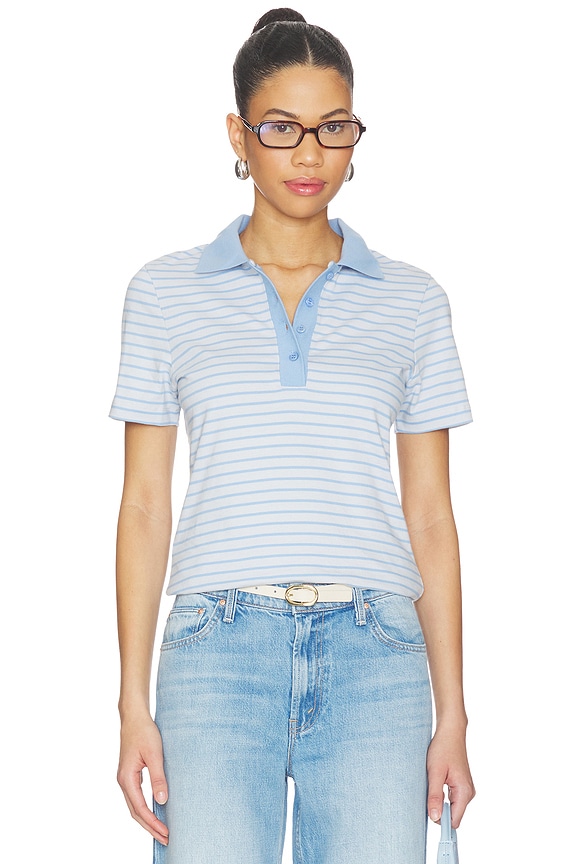 view 1 of 4 SAELLA 반팔 폴로 in Bel Air Stripe