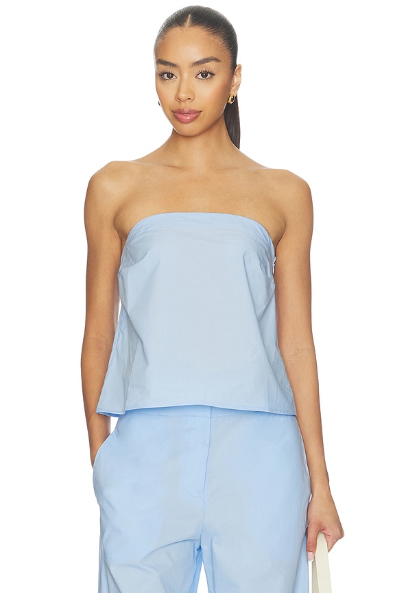 view 1 of 4 Saclover Top in Light Blue