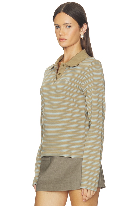 view 2 of 5 Sadonell Long Sleeve Polo in Lead Stripe