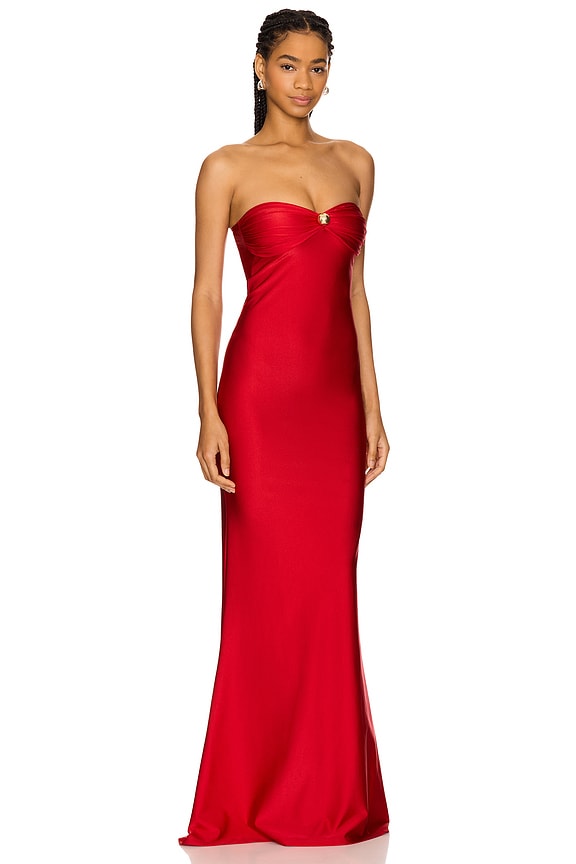 view 2 of 3 Cascade Maxi Dress in Scarlet Red