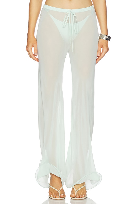 view 1 of 6 PANTALÓN PIERNA ANCHA FRANKIE in Aqua Blue