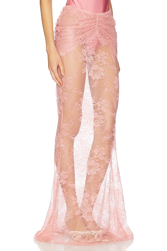 view 2 of 6 JUPE LONGUE BRENDA in Dusty Rose