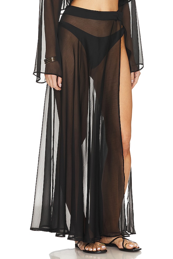 view 2 of 4 Alaia Maxi Skirt in Black