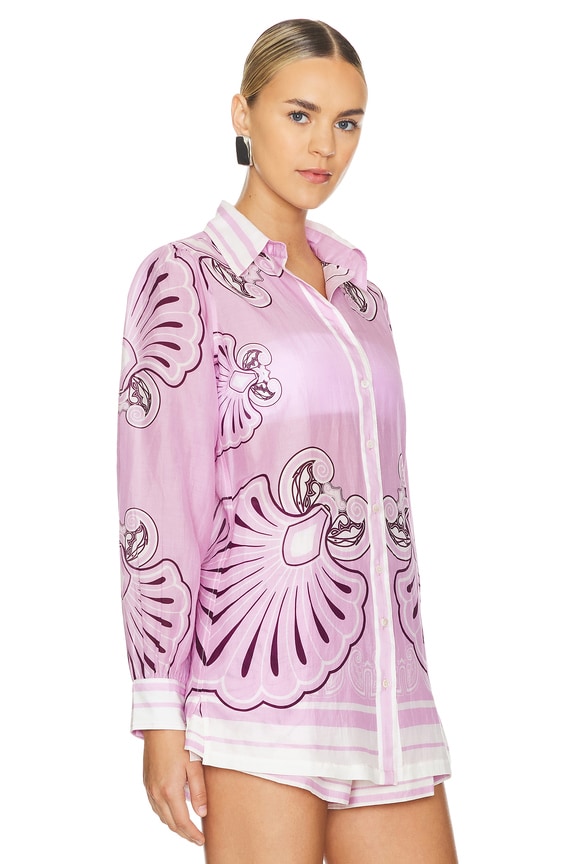 view 2 of 4 CAMISA VANESSA in Lavender Flowers