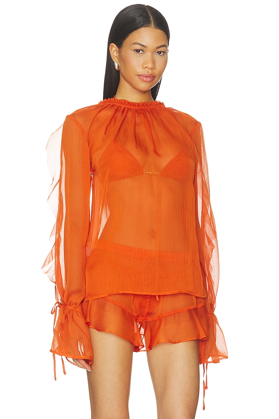 view 2 of 4 BLUSA JEANIE in Jaffa Orange
