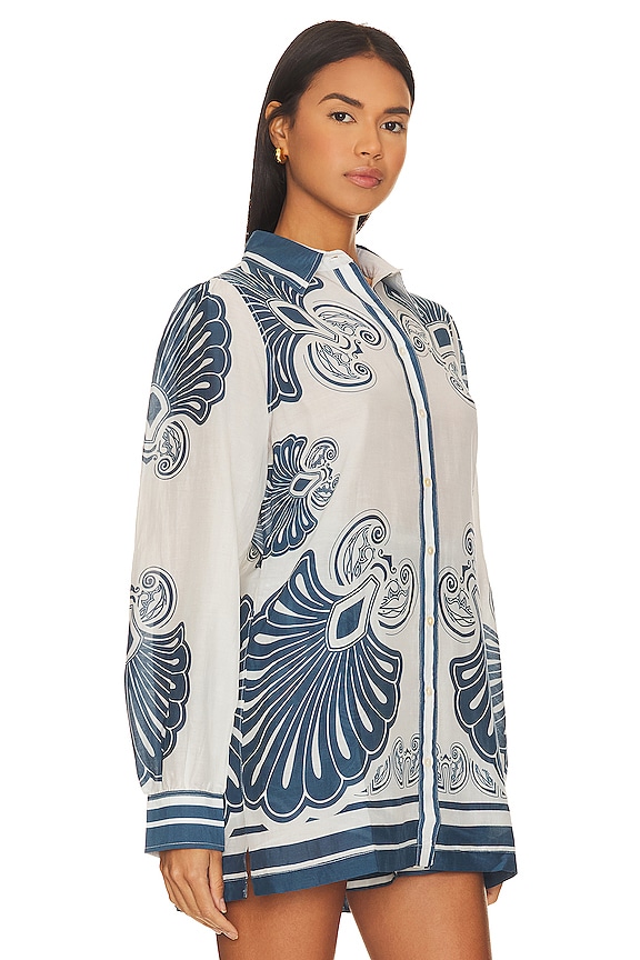 view 2 of 4 Vanessa Shirt in Blue Flowers